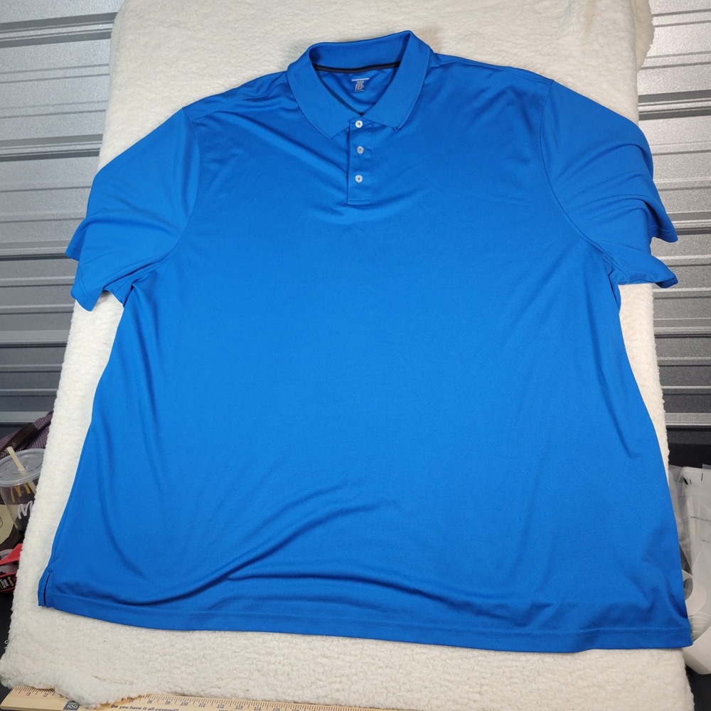 Amazon Essentials Polo Shirt Mens 6XL Big Blue Short Sleeve Performance Solid